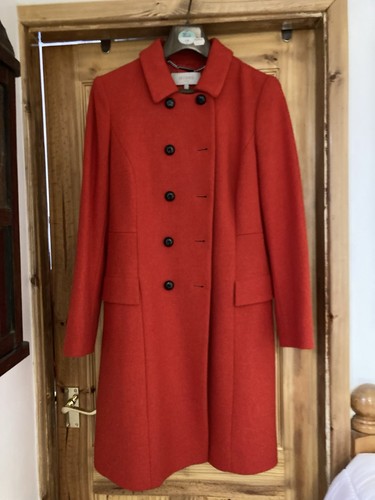 Women red wool hobbs - wool, coat