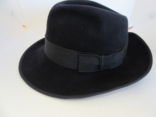 Christy navy hat - hand, made