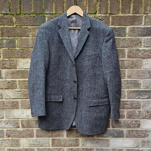 Dark grey harris tweed - dark,