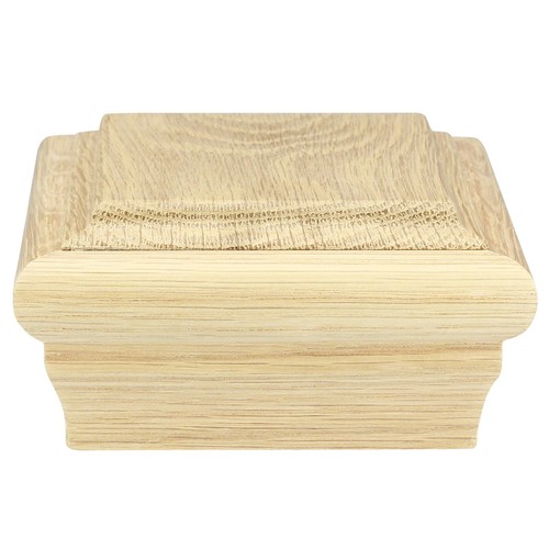 Oak box newel post cap - oak,