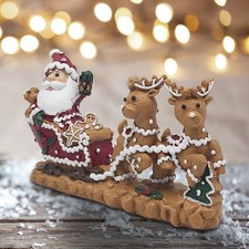 Gingerbread santa sleigh with - gingerbread,