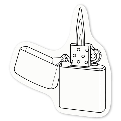 Gas lighter white - lighter',