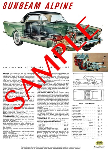 Sunbeam alpine series - sunbeam, 1