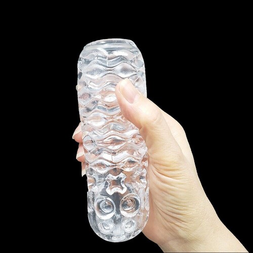 Clear jelly ribbed - ribbed, pocket