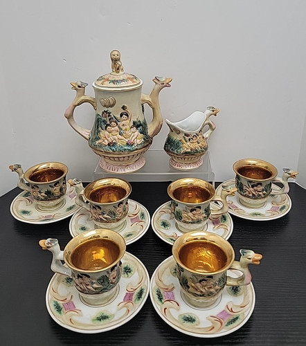 Vtg lot capodimonte italy - r,