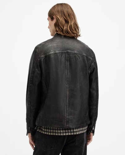 Allsaints leather jacket - allsaints, xl