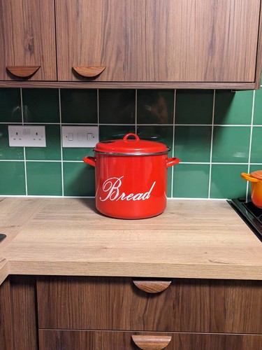 Vintage enamel bread - vintage,