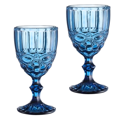 Vintage coloured wine glasses - coloured,