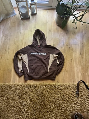 Supreme division hoodie brown - supreme,