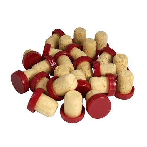 Wine stoppers corks with red - /,