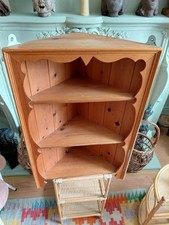 Vintage pine corner shelf - pine,