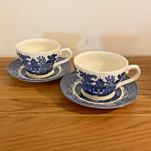 Churchill blue willow cup and - churchill,
