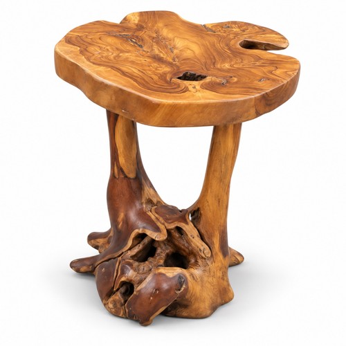 Reclaimed teak root - side, table