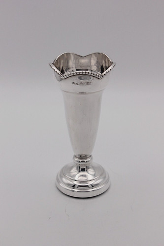Sterling silver vase with - vase,