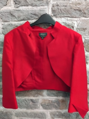 Alexon red silk short - silk, jacket