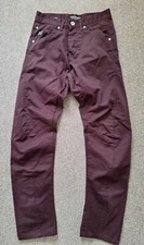 Jack Jones W30 L32 Jeans Denim Dale Twisted Aubergine Purple Anti Fit Arc Leg 