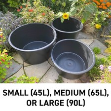 Mortar Mixing Tub Container 45L 65L 90L Garden Construction Building Plastering