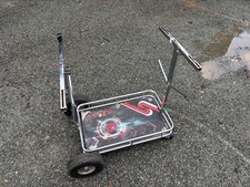 Go Kart Senzo Chrome 4 Wheel Kart Trolley With Tyre Posts Karting