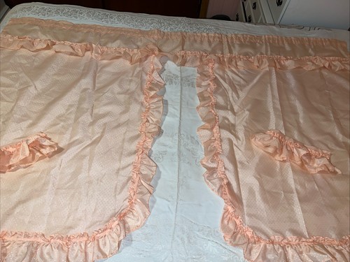 Vtg peach café - café, curtain