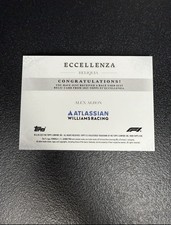 Alex Albon F1 Topps Eccellenza