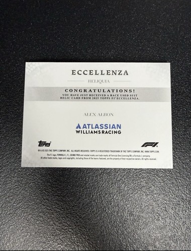 Alex albon topps eccellenza - alex,