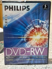5 PHILIPS DVD-RW REWRITABLE