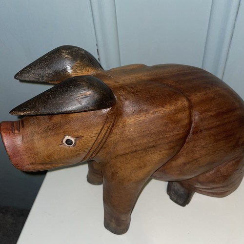 Large dark wooden hand - large,
