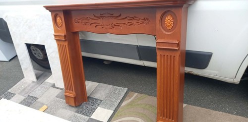 Wood fire surround - set, ,