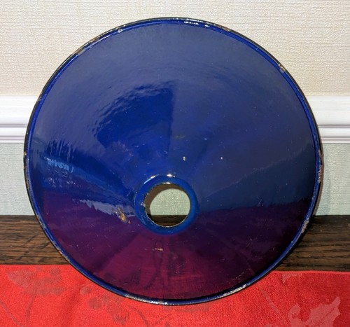 Vintage shade cobalt blue iron - vintage,