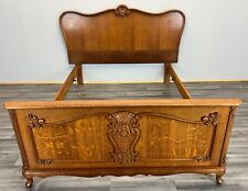 Bed - Vintage French Louis XV Double Bed Frame Carved Headboard  Lot 3708