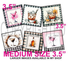 6 MEDIUM Card Toppers 3.5"