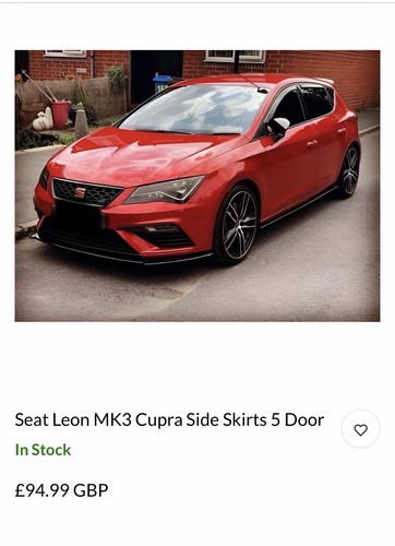 Side skirts for seat 5dr - for,