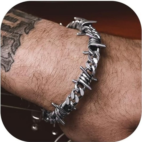 Barbed wire cuban link - link, chain