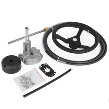 13 Feet Boat Rotary Steering System Outboard Kit SS13713 Marine With 13.5" Wheel