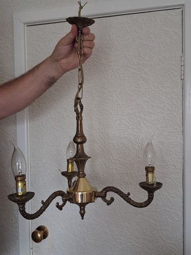 Brass chandelier arm - chandelier, ceiling