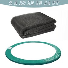 Green Trampoline Spring Cover Padding Safety Net Replacement 6 8 10 12 13 14FT