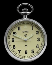 804013 MWC General Service Military Pocket Watch RRP £199  Cream Dial PW/E2/CD