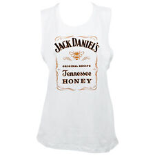 Jack Daniels Tennessee Honey Women's Muscle Tank Top White