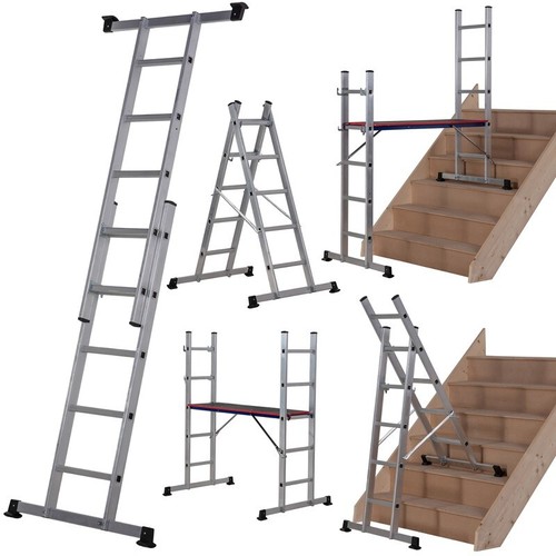Combination ladder with - ladder,