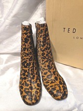 Ted Baker..Ankle Boots Size 5 Leopard Print Leather RRP £175 NEW/BOX Niomey