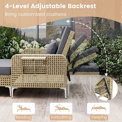 Rattan loveseat with storage - loveseat,