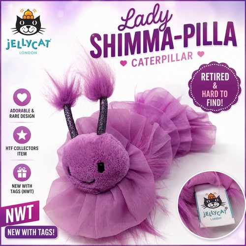 Nwt jellycat caterpillar lady - jellycat,