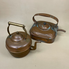 2 Antique Copper Kettles Tea