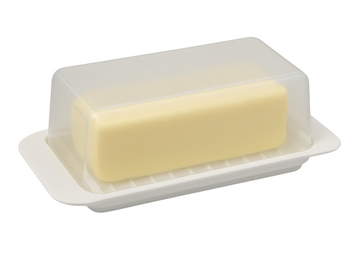 Butter dish with - butter, handles