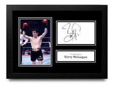 Barry McGuigan Signed A4