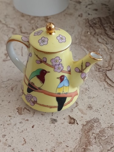 Yellow miniature teapot from - teapot,