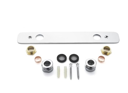 Exposed shower plate - shower, fixing