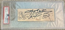 Joe Frazier RIP Sugar Ray Leonard Signed Ticket Rare Nice Autograph PSA/DNA
