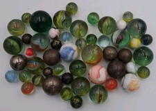51 Glass Marbles some large