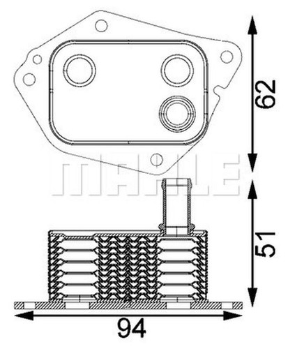 Mahle oil cooler clc199000s - mahle,
